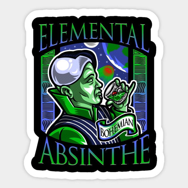 Elemental Absinthe Sticker by Punksthetic